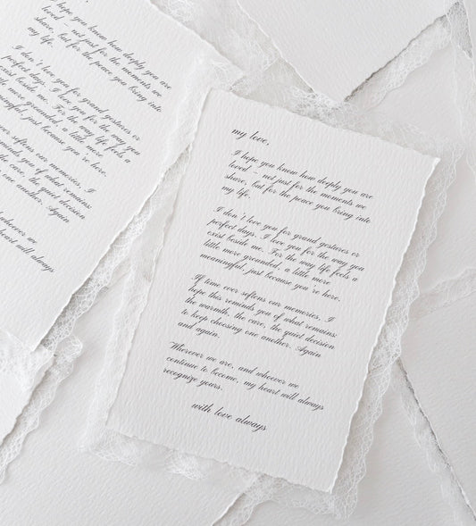 Handmade Lace Letter Paper