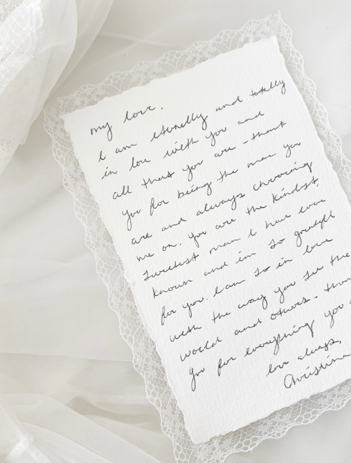 Handmade Lace Letter Paper