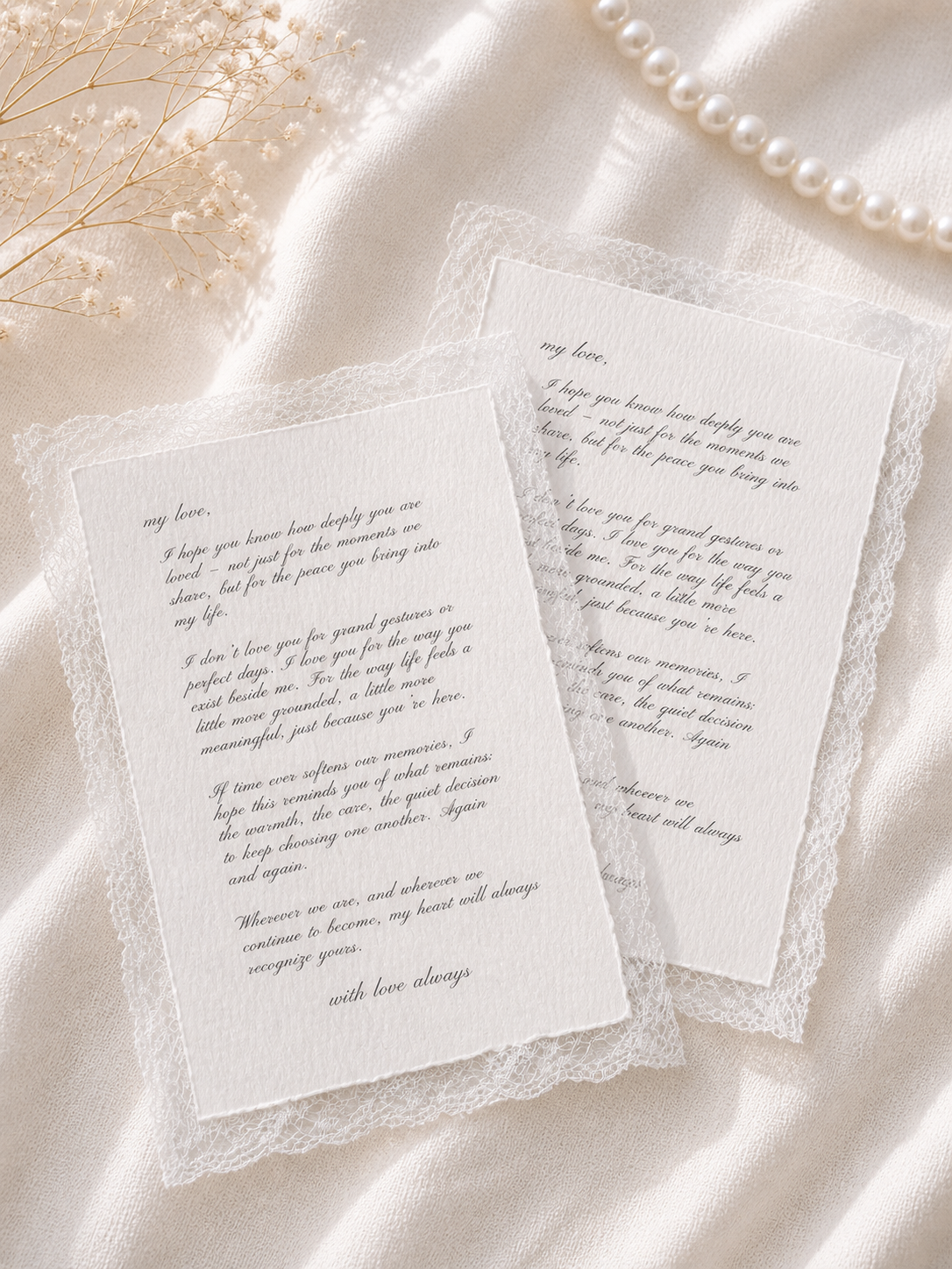 Handmade Lace Letter Paper