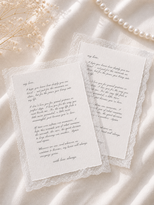 Handmade Lace Letter Paper