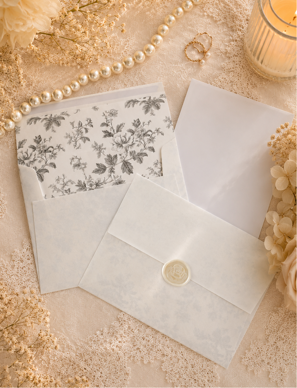 Vintage Floral Love Letter Set