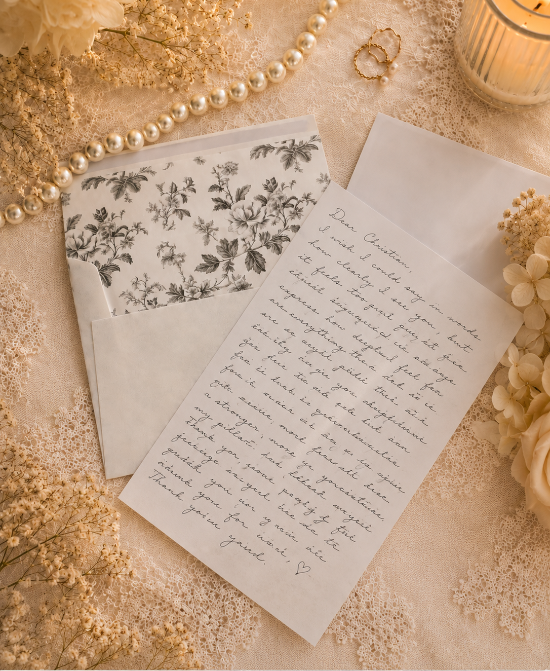 Vintage Floral Love Letter Set