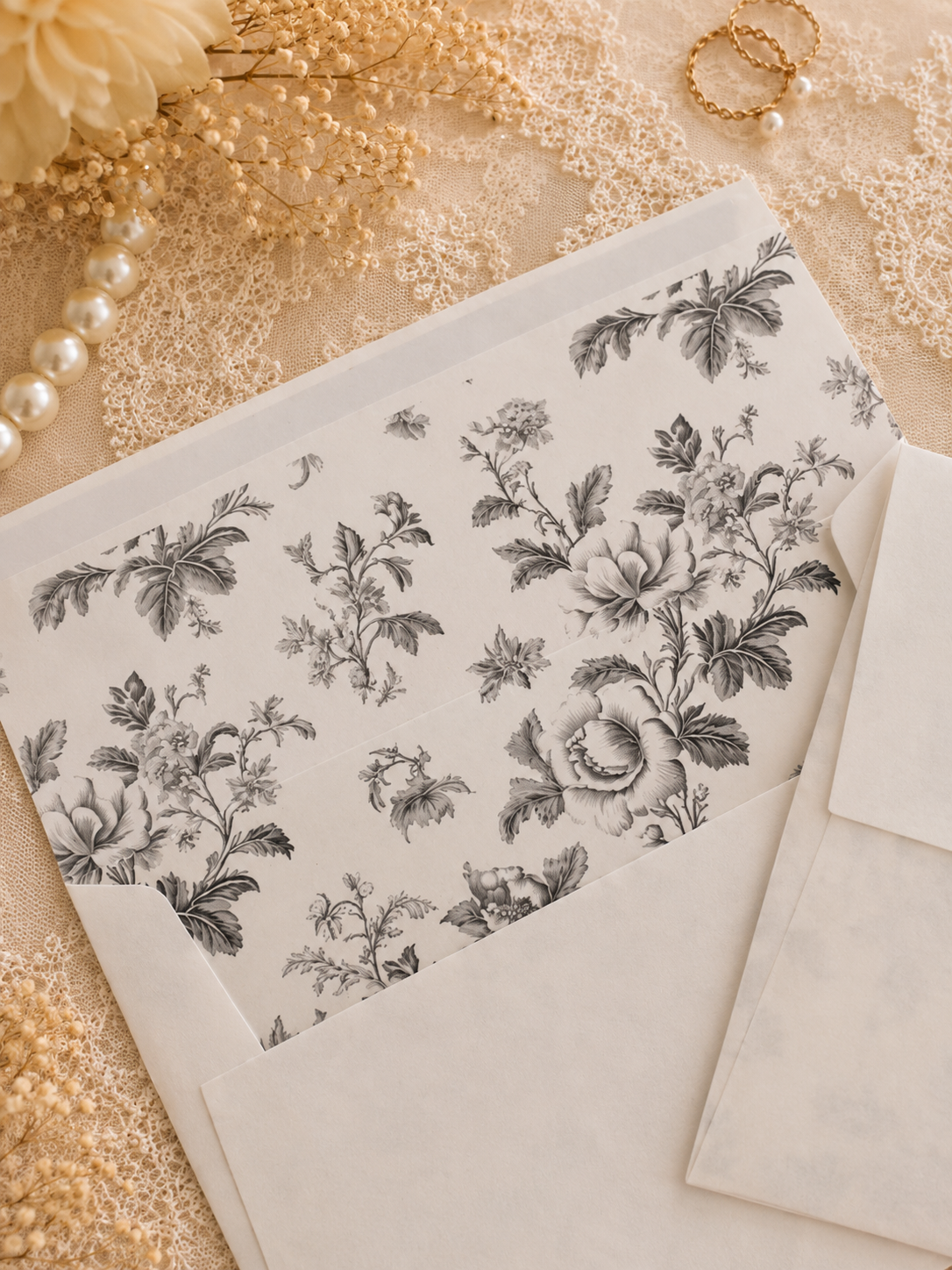 Vintage Floral Love Letter Set