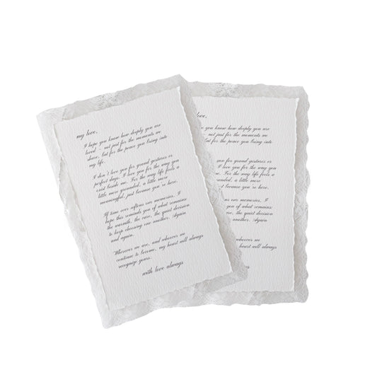 Handmade Lace Letter Paper